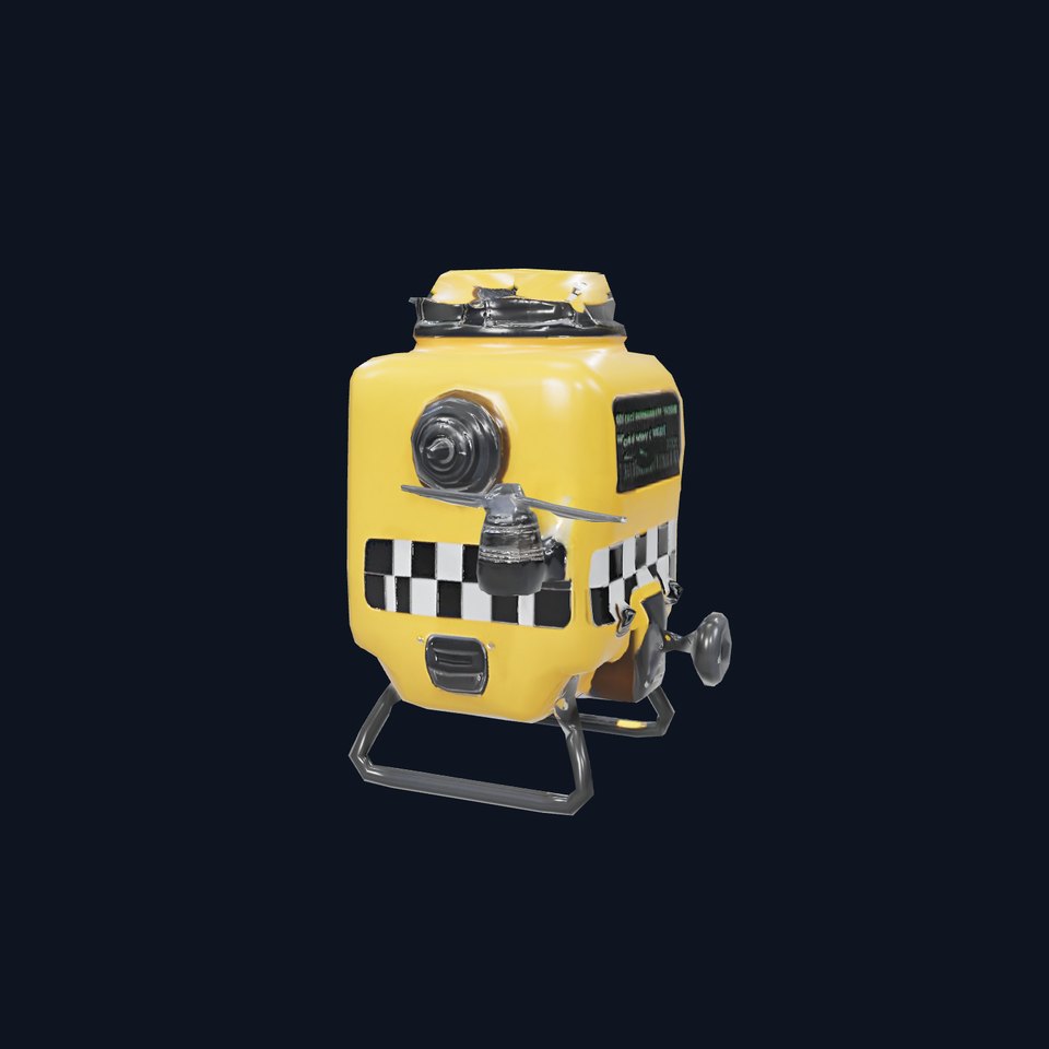 Yellow Surveillance Drone model pack